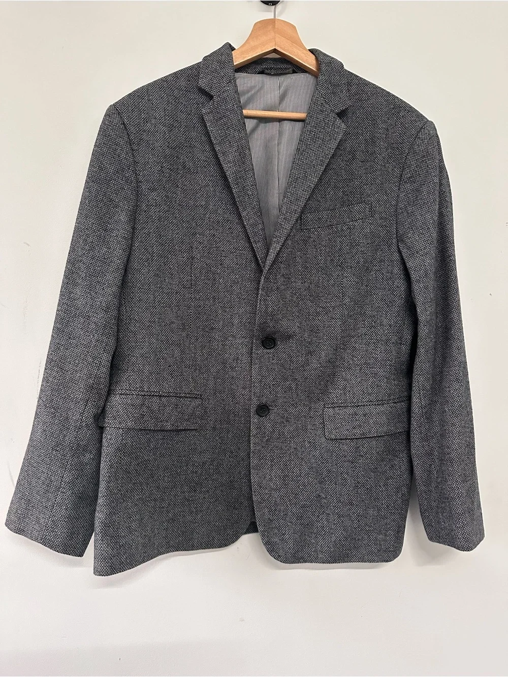 Banana Republic Cotton Gray Blazer Men’s Classic Fit Textured Jacket Tailored